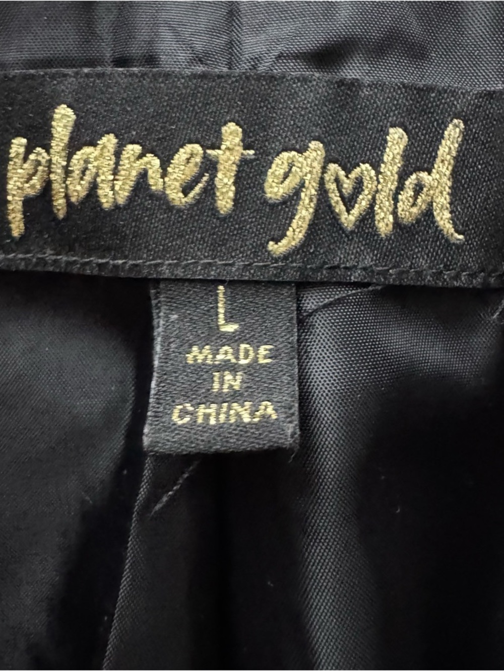 Planet Gold Cropped Faux Leather Blazer Black Large Y2K Edgy - Picture 7 of 9